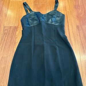 Black leather dress. Juniors